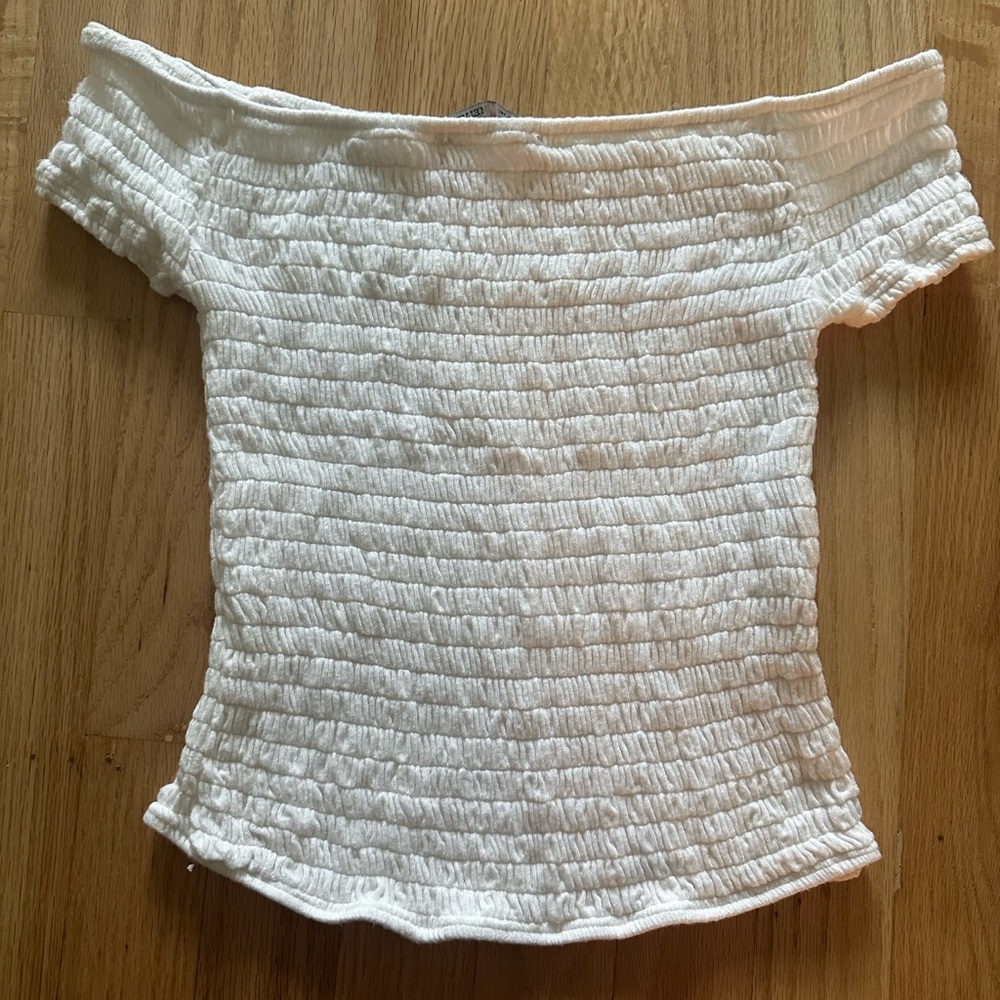 EUC Brandy Melville white off the shoulder top.